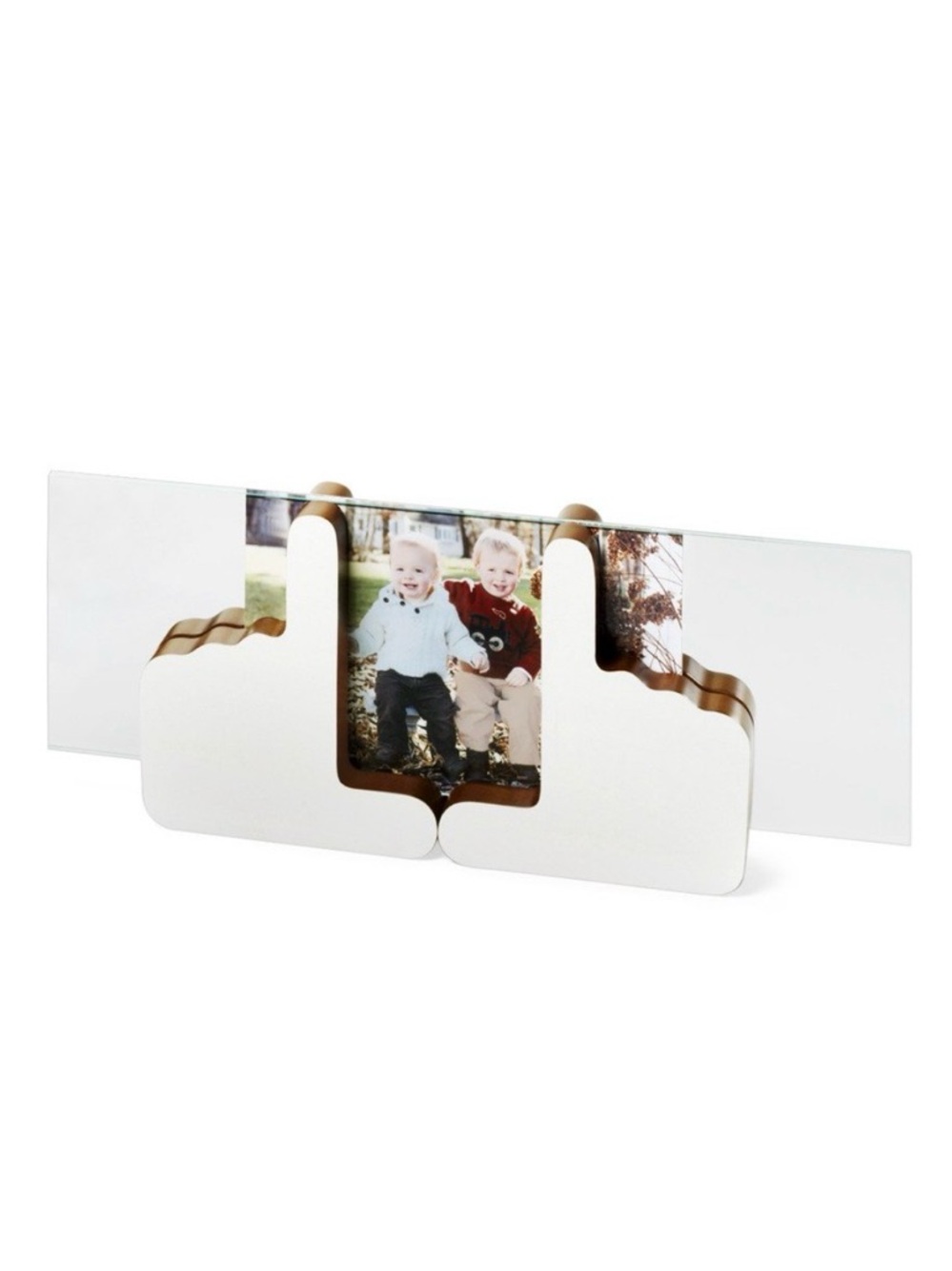 NIB MoMA Viewfinder Picture Frame Adjustable Size in White & Glass-Nib